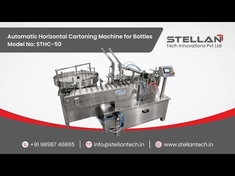Automatic Cartoning Machine for Bottles | Horizontal Cartoner | Cartonator Machine | STHC-50 video thumbnail
