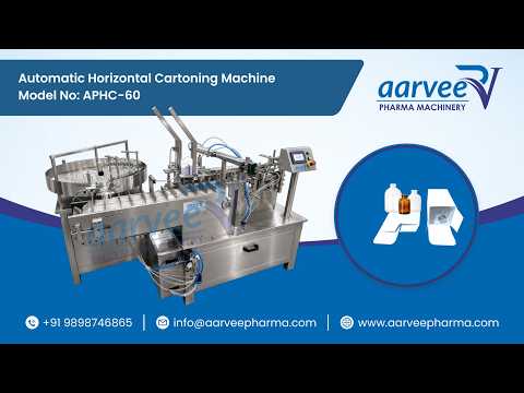 Automatic Horizontal Cartoning Machine | Cartoner for Vials | Pharmaceutical Cartoning Machine video thumbnail
