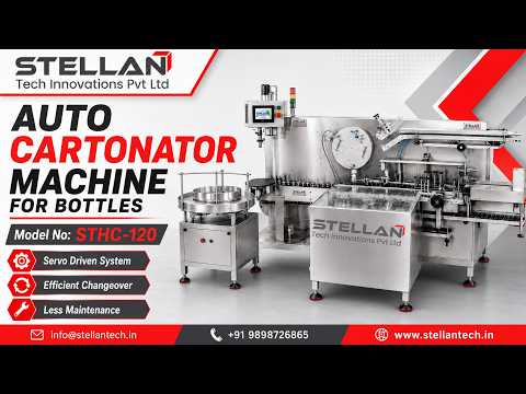 Auto Cartonator Machine for Bottles | Horizontal Cartoner | Cartonator Machine | STHC-120 video thumbnail