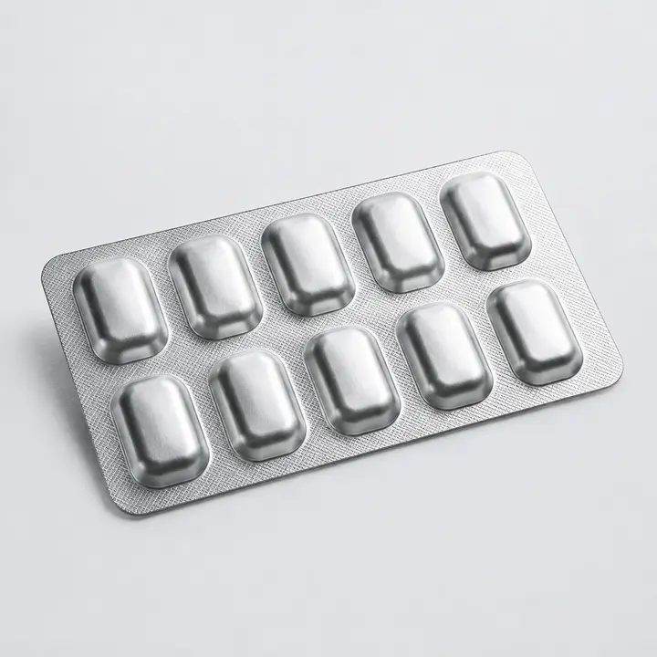 Opaque cold-form Alu-Alu pharmaceutical blister pack for secondary cartoning