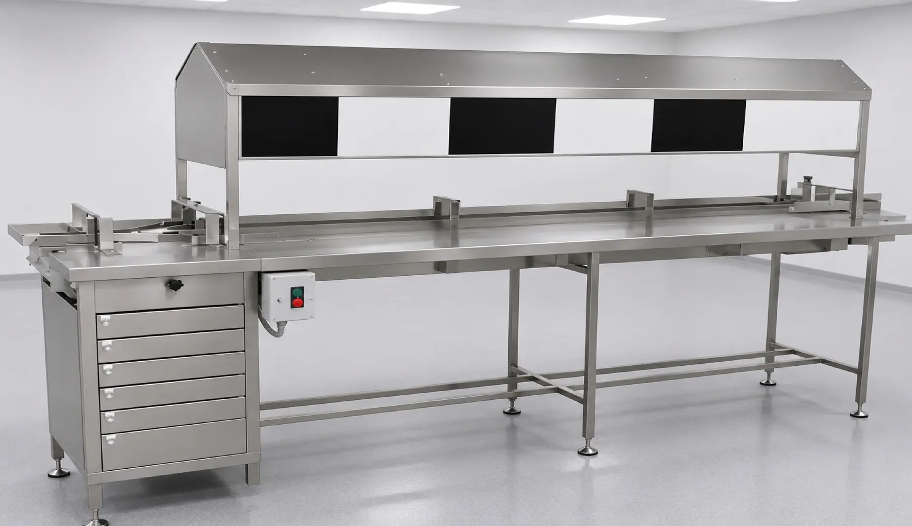 Stainless-steel pharmaceutical inspection table