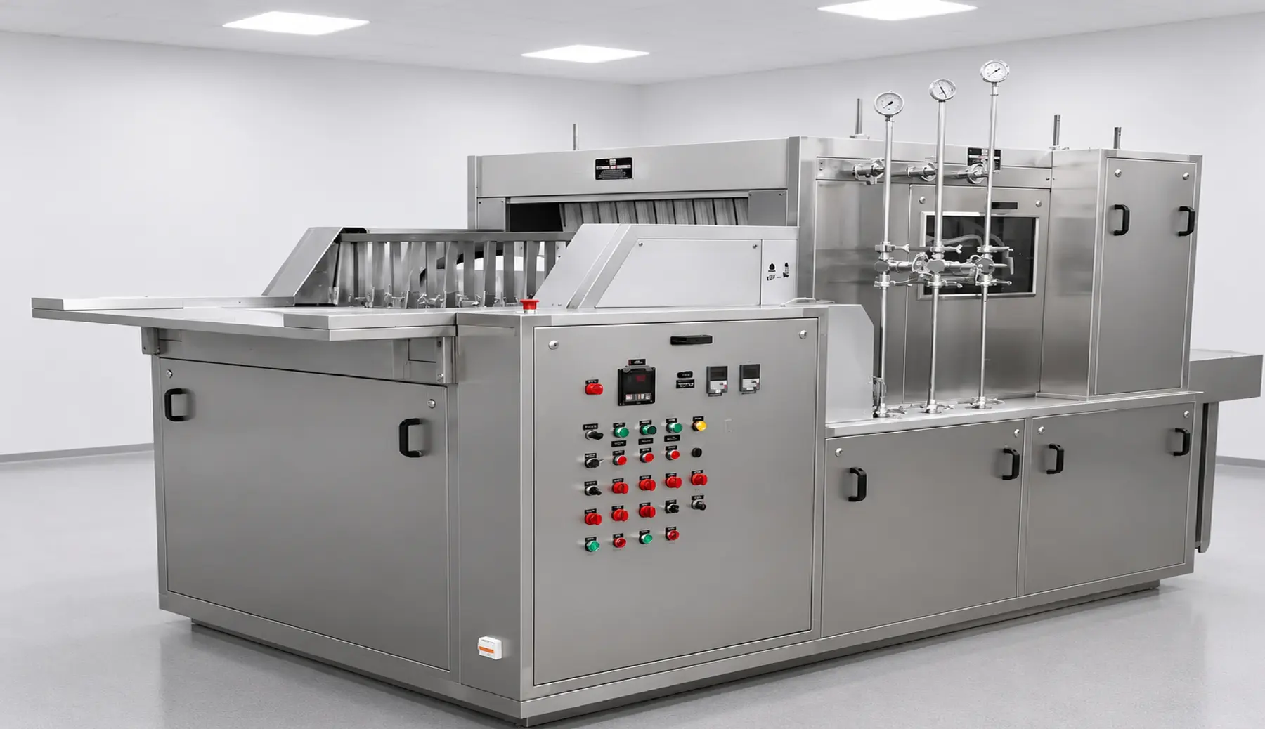 Automatic linear external vial washing machine