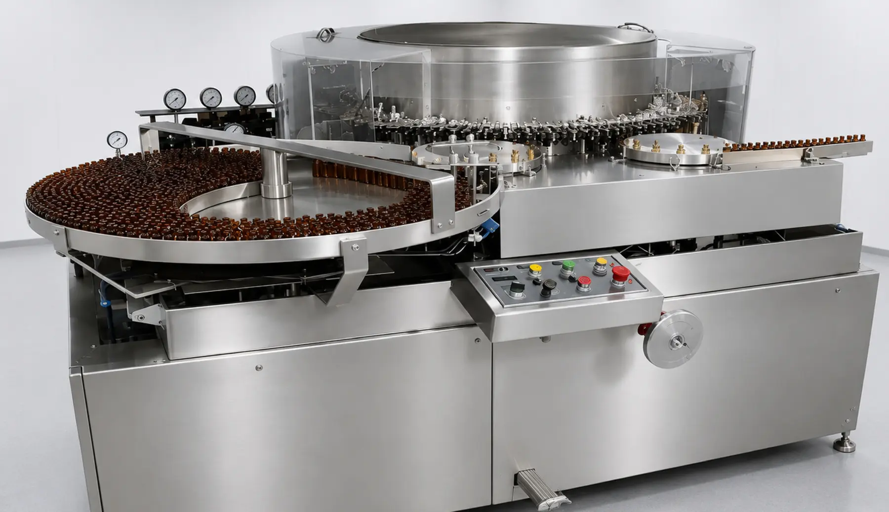 Automatic rotary vial washing machine