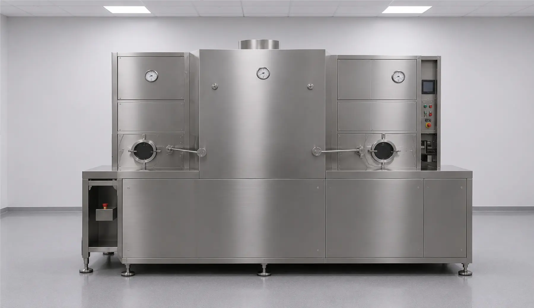Continuous vial sterilizing and depyrogenation tunnel
