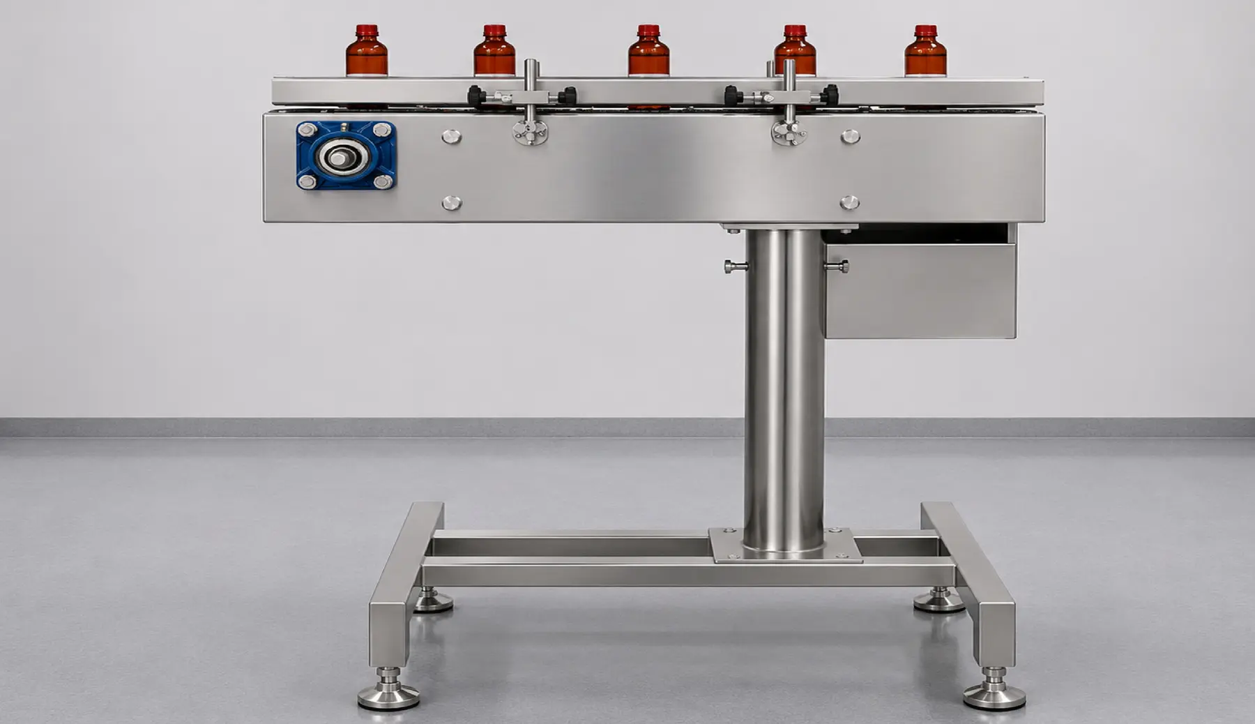 Pharmaceutical swing conveyor for packaging line access